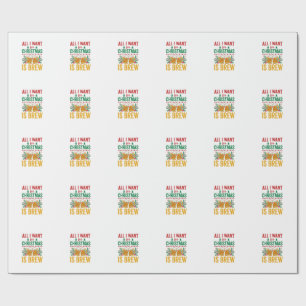 Christmas Brew Holiday Drink Design Wrapping Paper