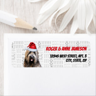 Christmas Briard Shepherd Dog Holiday Address