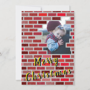 Christmas Bricks Photo Collage Holiday Card