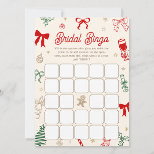 Christmas Bridal Shower Bingo Game Card