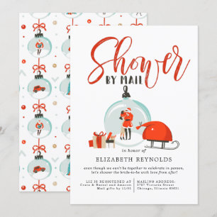 Christmas Bridal Shower by Mail Invitation