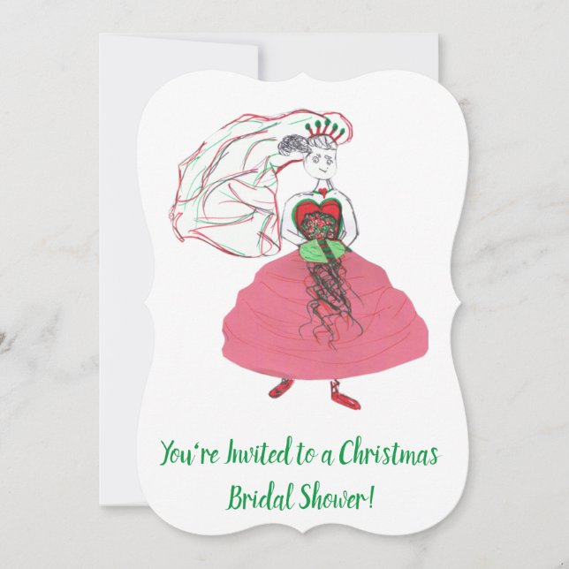 Christmas Bridal Shower Invitation (Front)