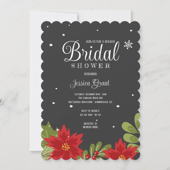 Christmas Bridal Shower Invitation (Front)