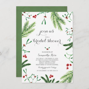 Christmas Bridal Shower Invitation