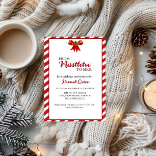 Christmas bridal shower invitation MIsstlet TO Mrs
