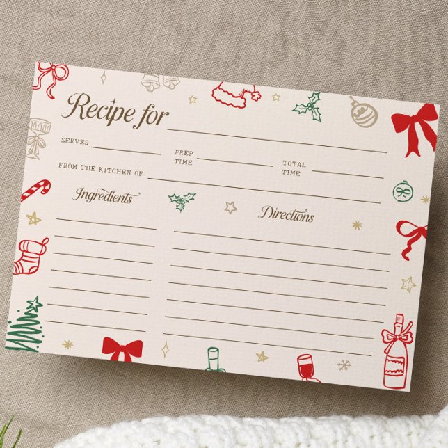 Christmas Bridal Shower Recipe Card (Creator Uploaded)