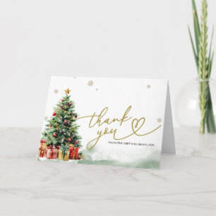 Christmas Bridal Shower Thank You Card