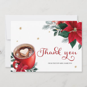 Christmas Bridal Shower Thank You Invitation