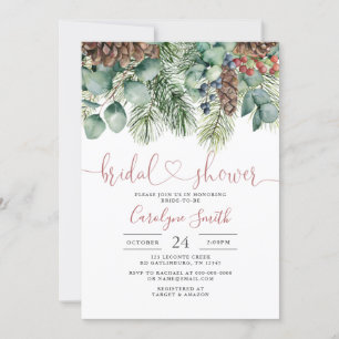 Christmas Bridal Shower, Winter Bridal Shower Invi Invitation