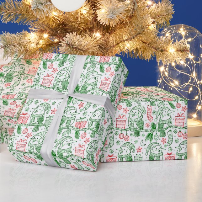 Christmas Bright colours Wrapping Paper (Holidays)
