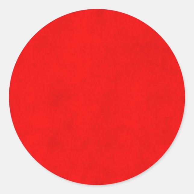 Christmas Bright Red Colour Parchment Paper Blank Classic Round Sticker (Front)
