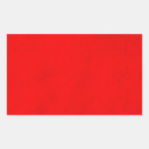 Christmas Bright Red Colour Parchment Paper Blank Rectangular Sticker