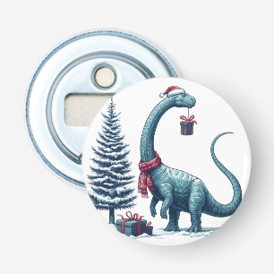 Christmas Brontosaurus dinosaur Bottle Opener