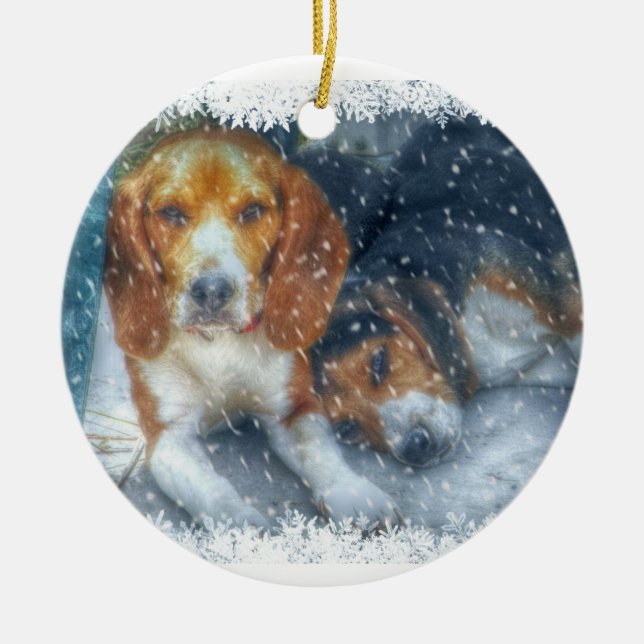 Christmas Brothers Ceramic Tree Decoration (Front)