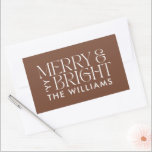 Christmas brown natural modern elegant simple rectangular sticker<br><div class="desc">Christmas brown natural modern elegant simple holiday parcel label stickers</div>
