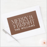 Christmas brown natural modern elegant simple rectangular sticker<br><div class="desc">Christmas brown natural modern elegant simple holiday parcel label stickers</div>