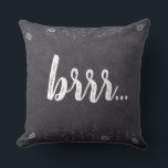 Christmas, Brrr.., snowflakes, chalkboard Cushion<br><div class="desc">Product Name: "Winter Whimsy: Brrr... Snowflakes Chalkboard Throw Pillow" Product Description: Add a touch of playful charm to your holiday decor with the "Winter Whimsy: Brrr... Snowflakes Chalkboard Throw Pillow." This pillow is more than just a cosy accessory; it's a stylish and modern piece that captures the essence of the...</div>