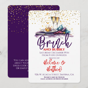 Christmas Brunch and Bubbly Party Invitation