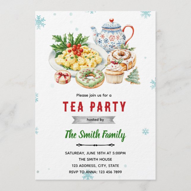 Christmas brunch party invitation (Front)