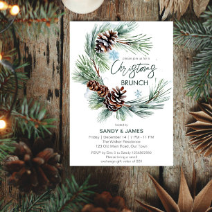Christmas brunch pine wreath template