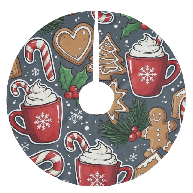 Christmas Brushed Polyester Tree Skirt (Front)