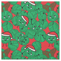 Christmas Brussel Sprouts Cute Food Patterned
