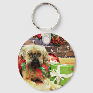 Christmas - Brussels Griffon - Oliver Key Ring