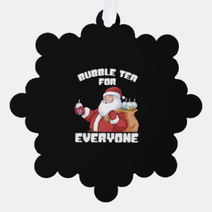 Christmas Bubble Tea Gift Santa Claus Boba Tea Tree Decoration Card