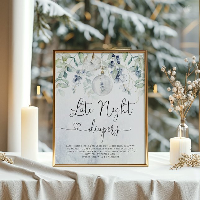 Christmas bubble winter Late night diapers game Poster (Creator Uploaded)