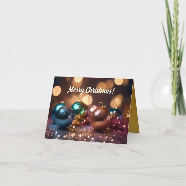 Christmas Bubbles Greeting Card (Front)