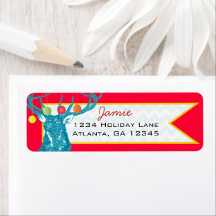 Christmas Buck Deer Return Address
