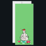 Christmas Buddha drawing<br><div class="desc">A hilarious Buddha drawing... in a Santa hat!  Buddhists have a good sense of humour,  so give this as your holiday cards,  button,  magnets... whatever you want! Add text,  change the background colour or leave it white,  as we have in some cases.</div>