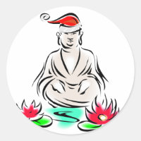 Christmas Buddha drawing