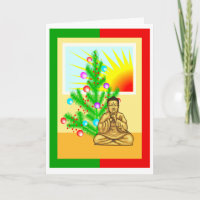 Christmas Buddha w/ Tree