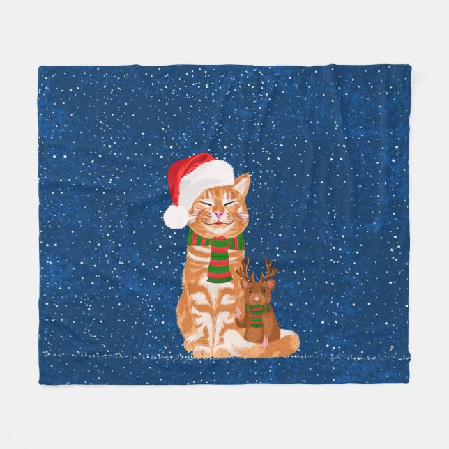 Christmas Buddies Fleece Blanket (Front (Horizontal))