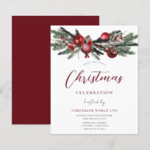 Christmas Budget Holiday Festive Party Invitation