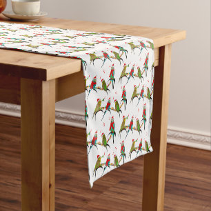 Christmas Budgie Frenzy Table Runner (choose colou