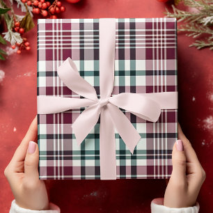 Christmas Buffalo Pattern Simple Stripes Wrapping Paper