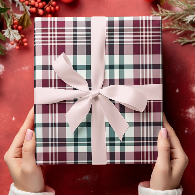 Christmas Buffalo Pattern Simple Stripes Wrapping Paper (Creator Uploaded)