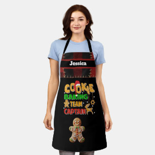 Christmas Buffalo Plaid Cookie Baking Team Apron