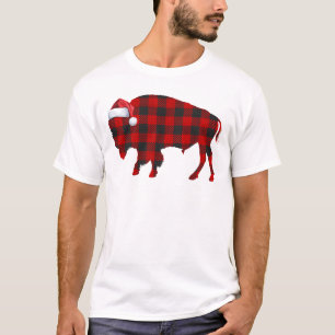 Christmas Buffalo Plaid Cow – Festive Holiday T-Shirt