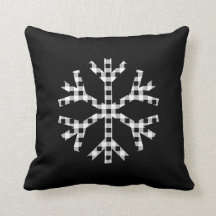 Christmas Buffalo Plaid Snowflake Throw Pillow