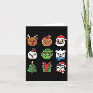 Christmas Building Brick Heads Youth Kids Christma Card