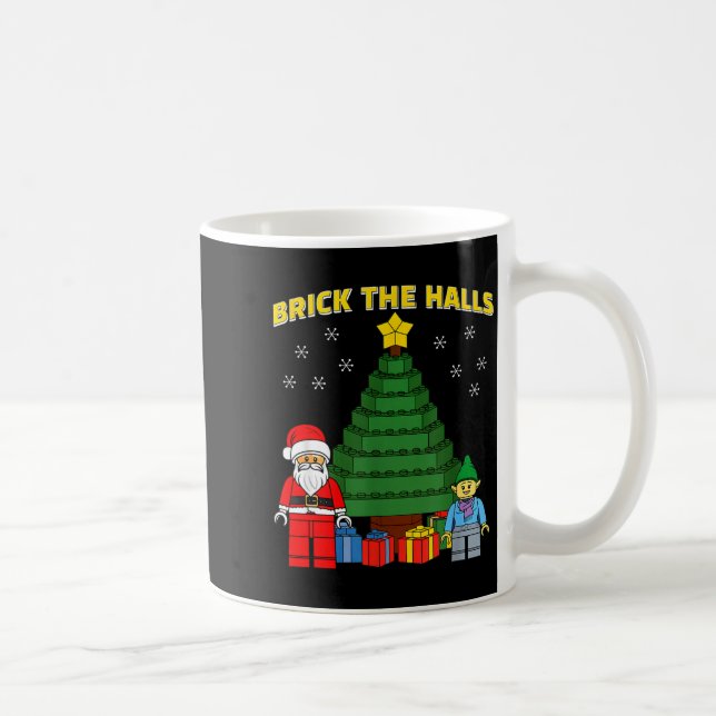 Christmas Building Bricks Brick The Halls Block Bu Coffee Mug (Right)