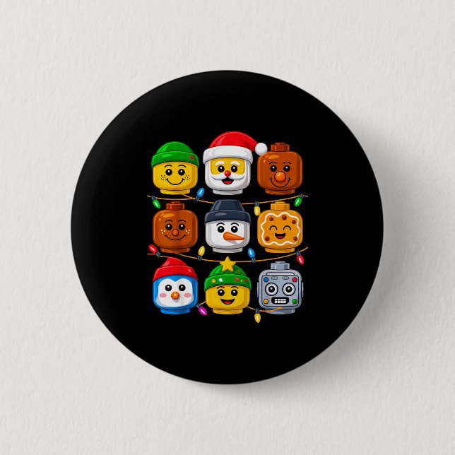 Christmas Building Crew Costume Master Builder Blo 6 Cm Round Badge (Front)