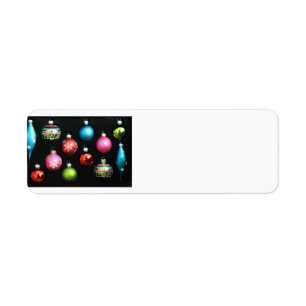 Christmas bulb decoration address labels