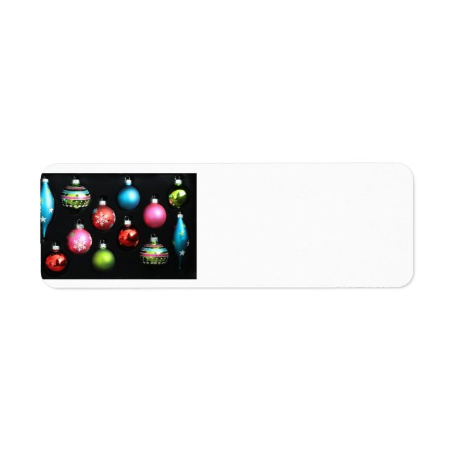 Christmas bulb decoration address labels (Front)