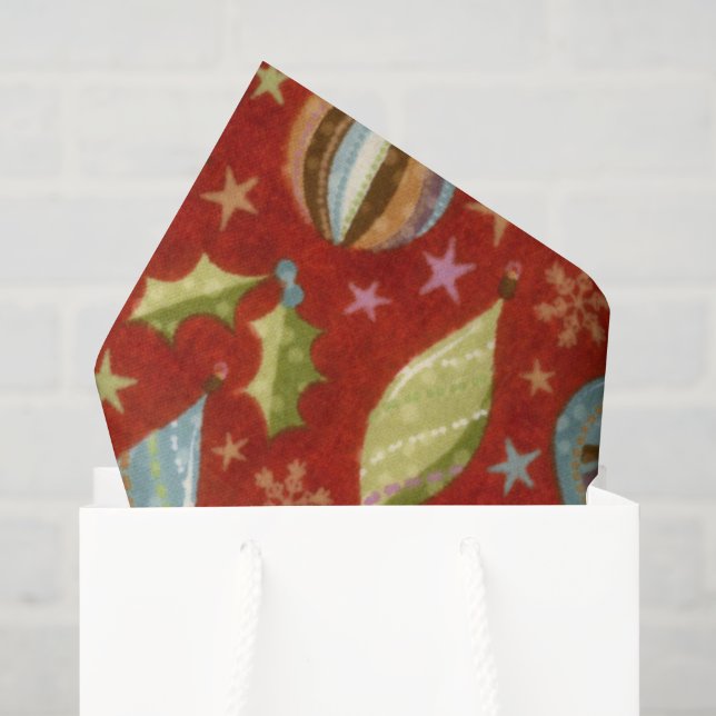 Christmas bulb pattern tissue paper (Gift Bag)