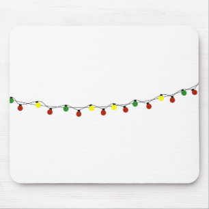 Christmas Bulb String Lights Holidays Bulbs Mouse Mat