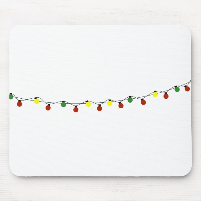 Christmas Bulb String Lights Holidays Bulbs Mouse Mat (Front)